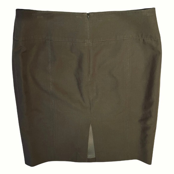 ARMANI COLLEZIONI VINTAGE Skirt Green A-Line Italy TG 46 US 10 Cotton 90s Y2K - Picture 6 of 8